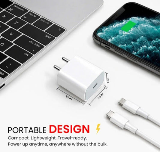 20W Super Fast Apple Charger | Compact USB-C Adapter