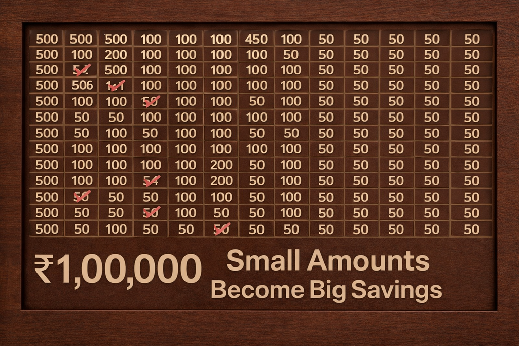 Wooden Money Saving Challenge Box